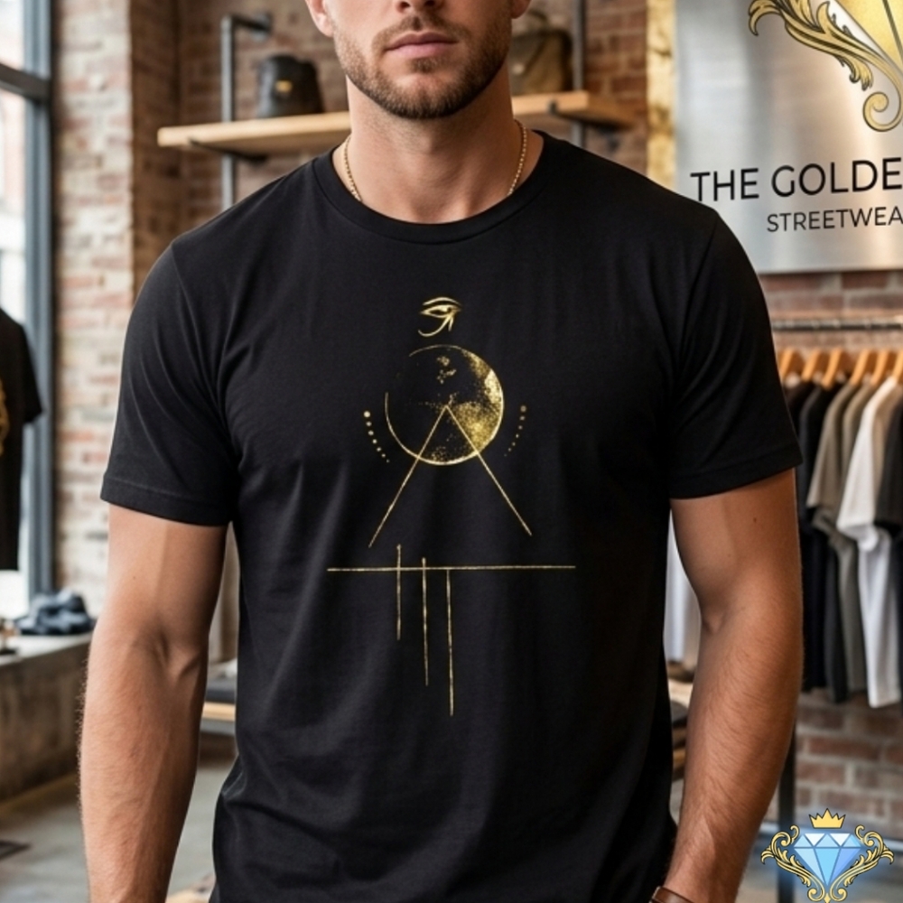 Neo Classics Gold Graphic Streetwear Tee - Men's Large